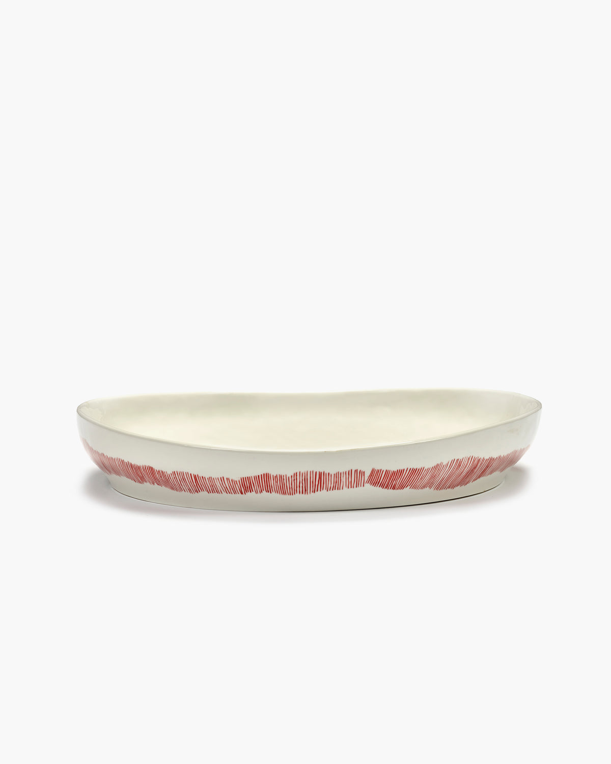 Serax - Ottolenghi - Serveerkom M Wit Stripes Rood Feast