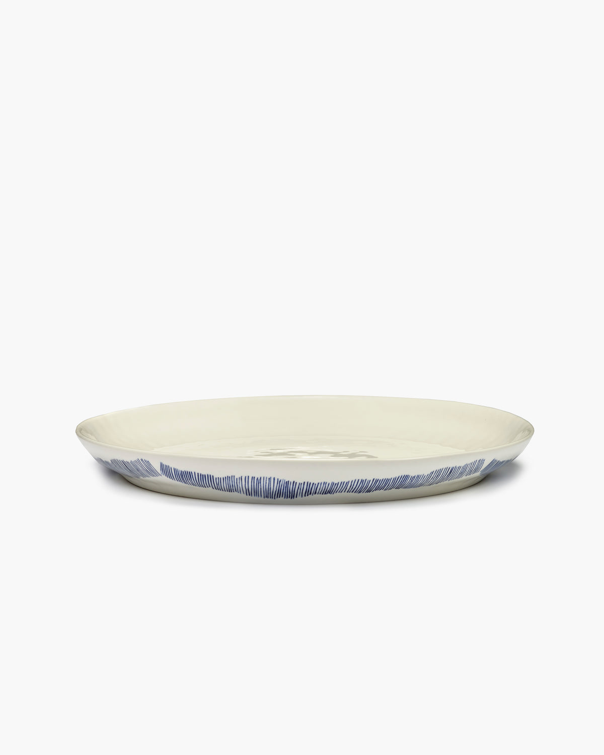 Serax - Ottolenghi - Serveerschotel S Wit Stripes Blauw Feast