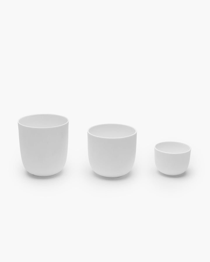 Espressokop zonder Oor Wit Base - Set van 4