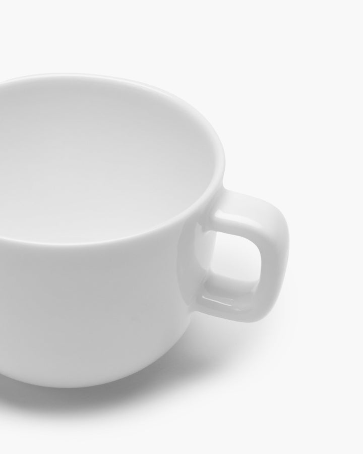 Espressokop Geglazuurd Wit Base - Set van 4
