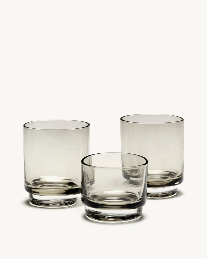 Glas S Grijs Inner Circle - Set van 4