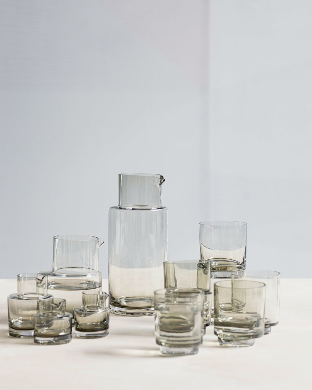 Glas M Grijs Inner Circle - Set van 4
