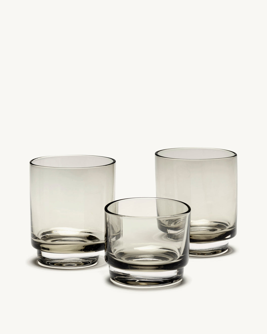 Glas M Grijs Inner Circle - Set van 4