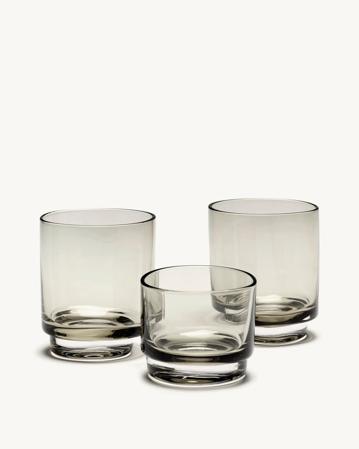 Glas M Grijs Inner Circle - Set van 4