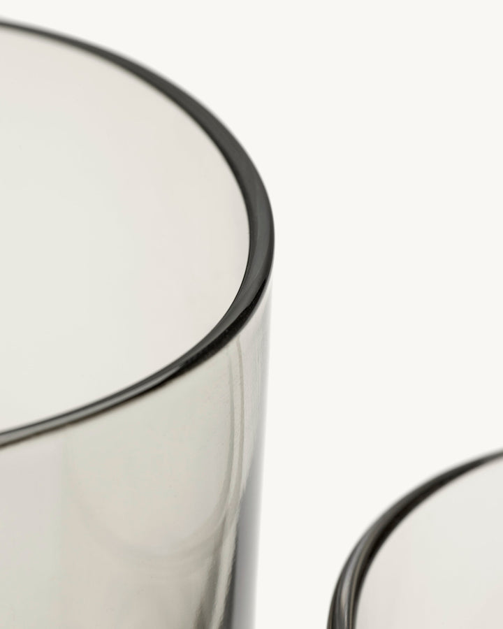 Glas M Grijs Inner Circle - Set van 4