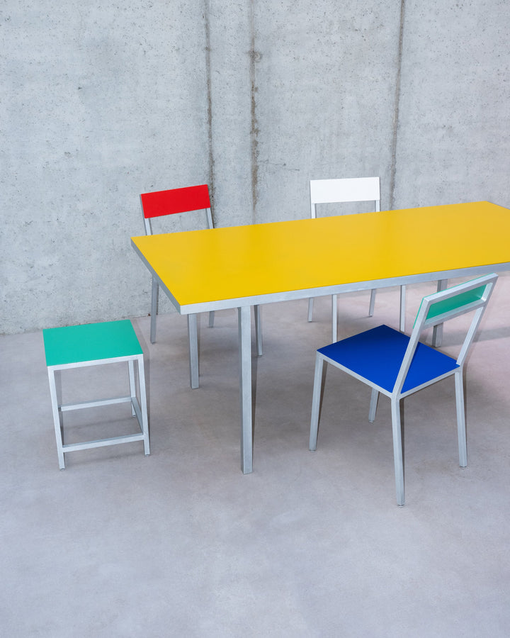 Eettafel M Geel Alu