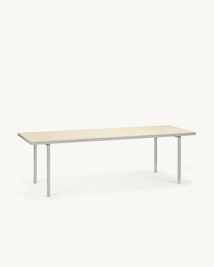 Eettafel L Ivoor Alu