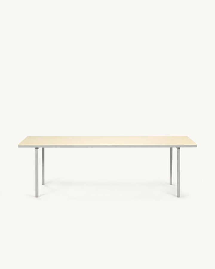 Eettafel L Ivoor Alu