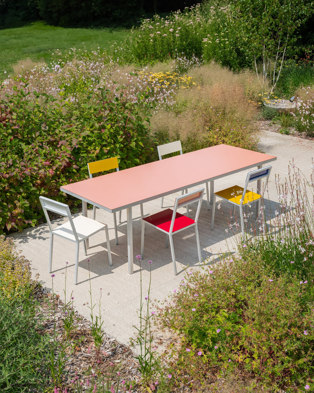 Eettafel L Roze Alu