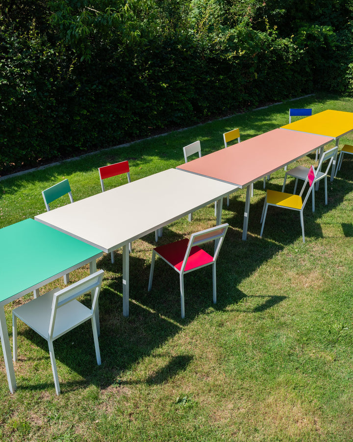 Eettafel L Roze Alu