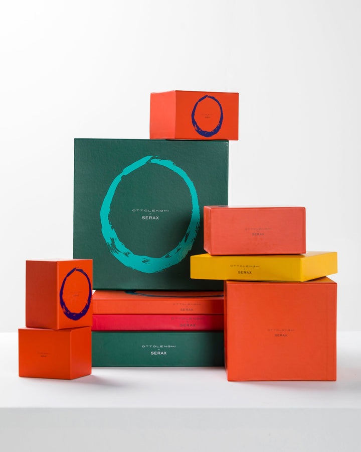 Bord M Azuur Artisjok Groen Feast - Set van 2
