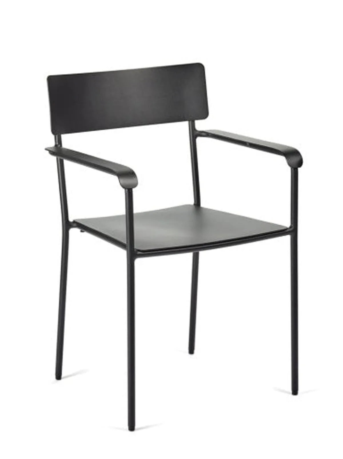 Eetstoel + Armleuningen Zwart August
