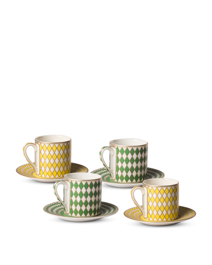 Polspotten - Espressoset Chess (set van 4)
