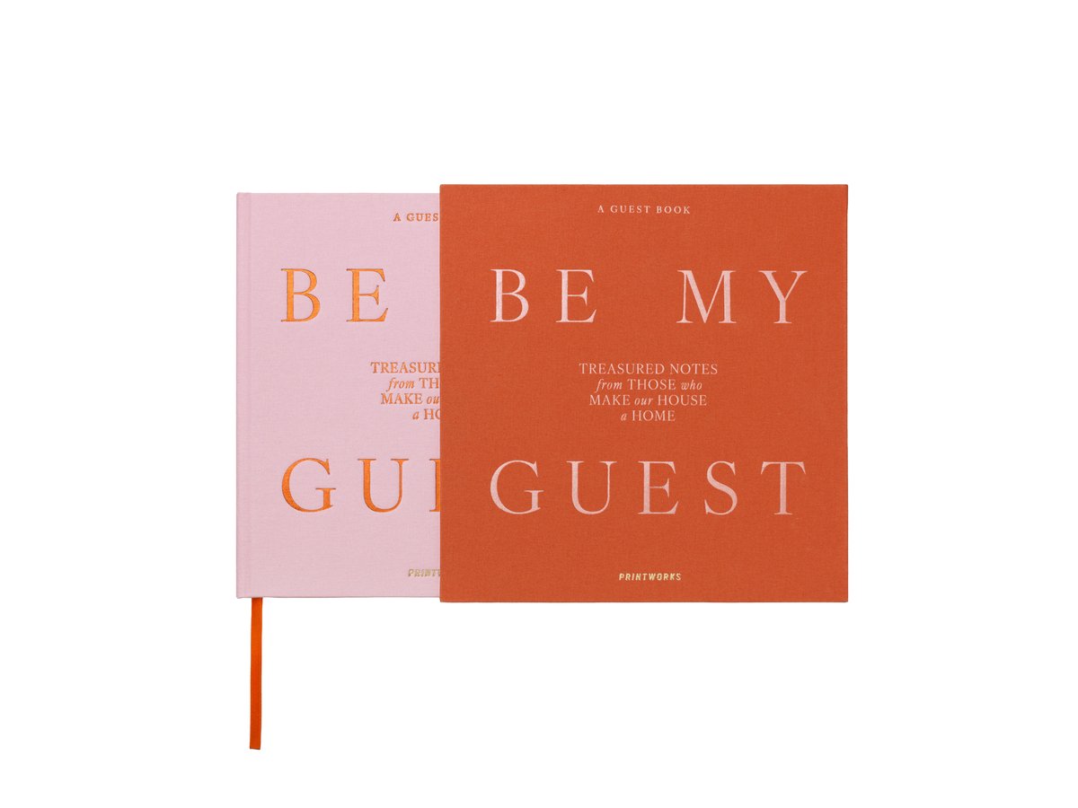 Gastenboek - Oranje/Roze