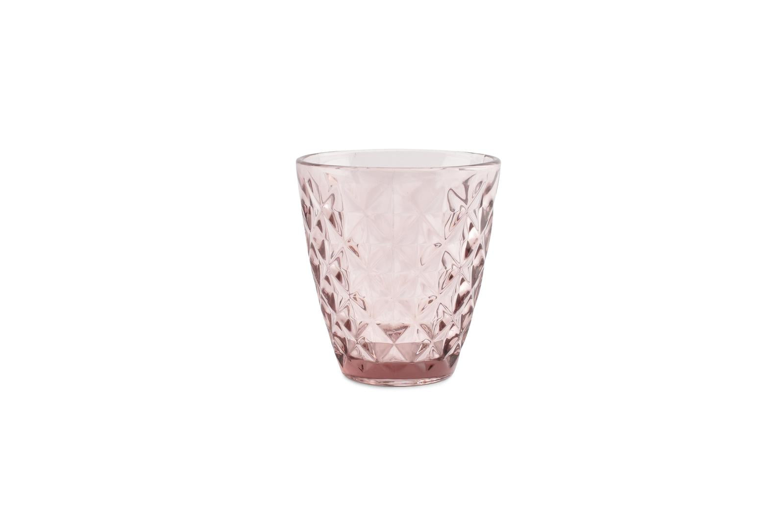 Glas 22cl roze Prisma - set/4