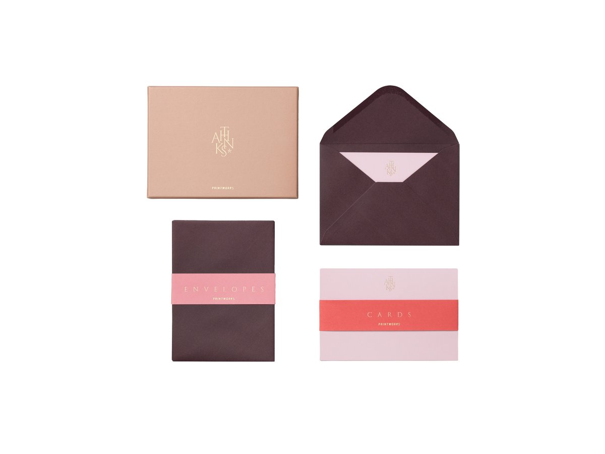 Kaart & Enveloppe Set - Thanks - Beige