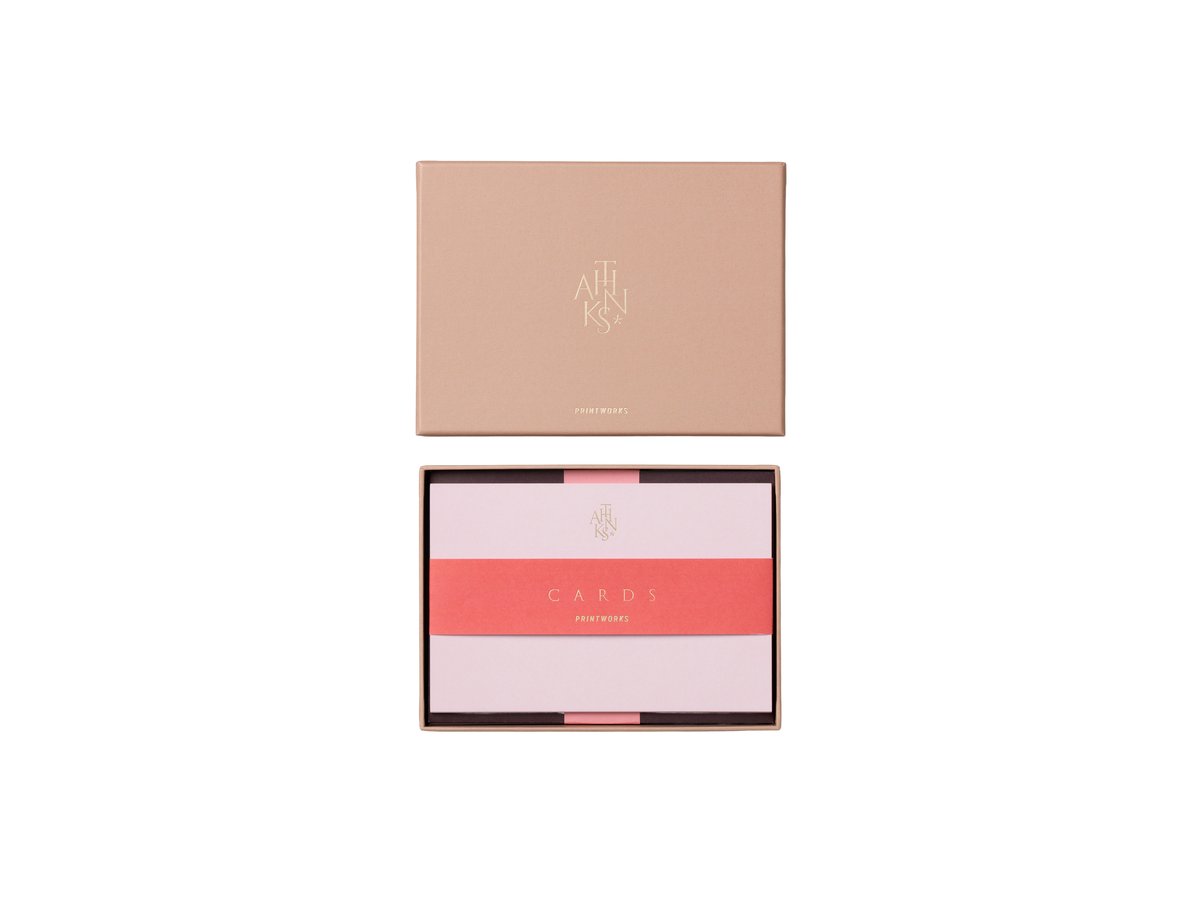 Kaart & Enveloppe Set - Thanks - Beige
