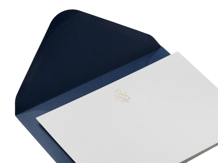 Kaart &amp; Enveloppe Set - Thanks - Blauw