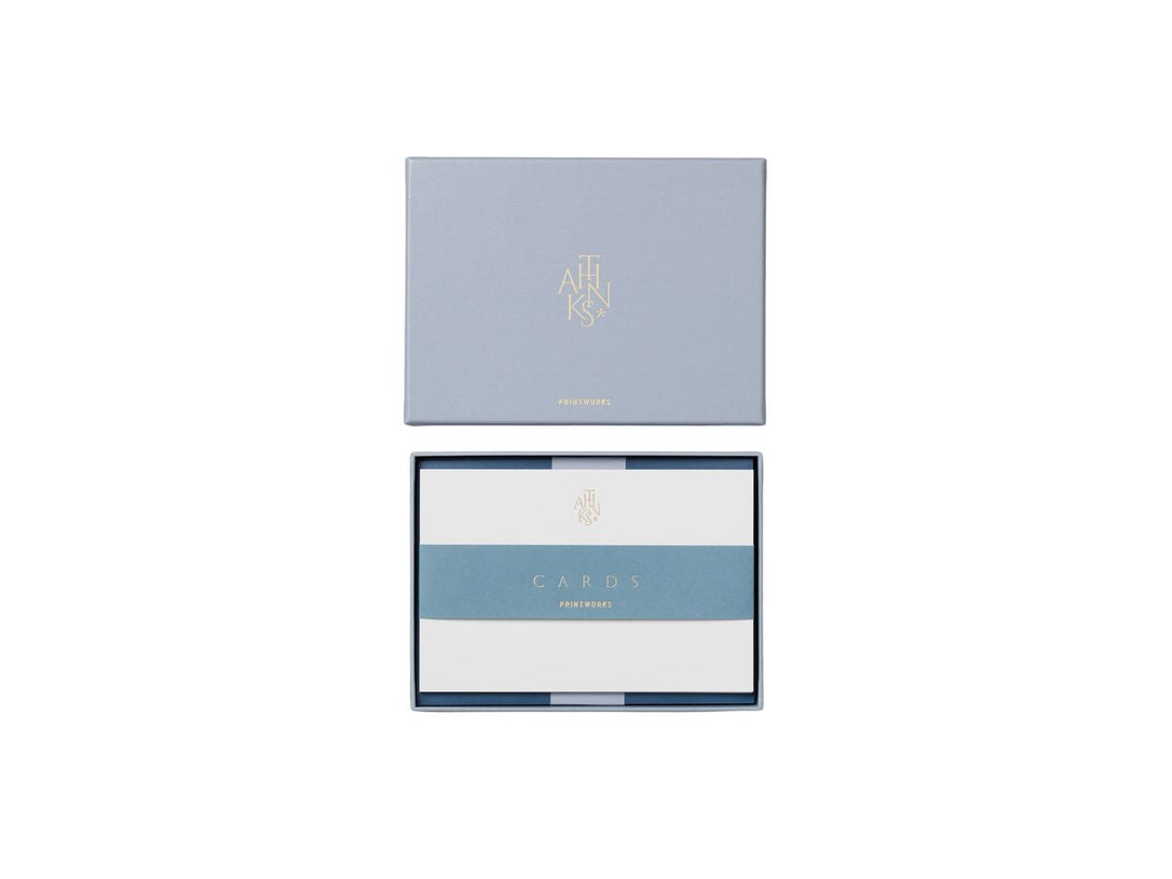 Kaart &amp; Enveloppe Set - Thanks - Blauw