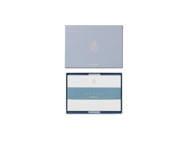 Kaart &amp; Enveloppe Set - Thanks - Blauw