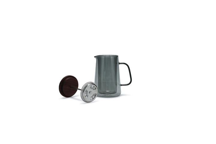 Koffiepot 35cl met filter en deksel grijs Luma