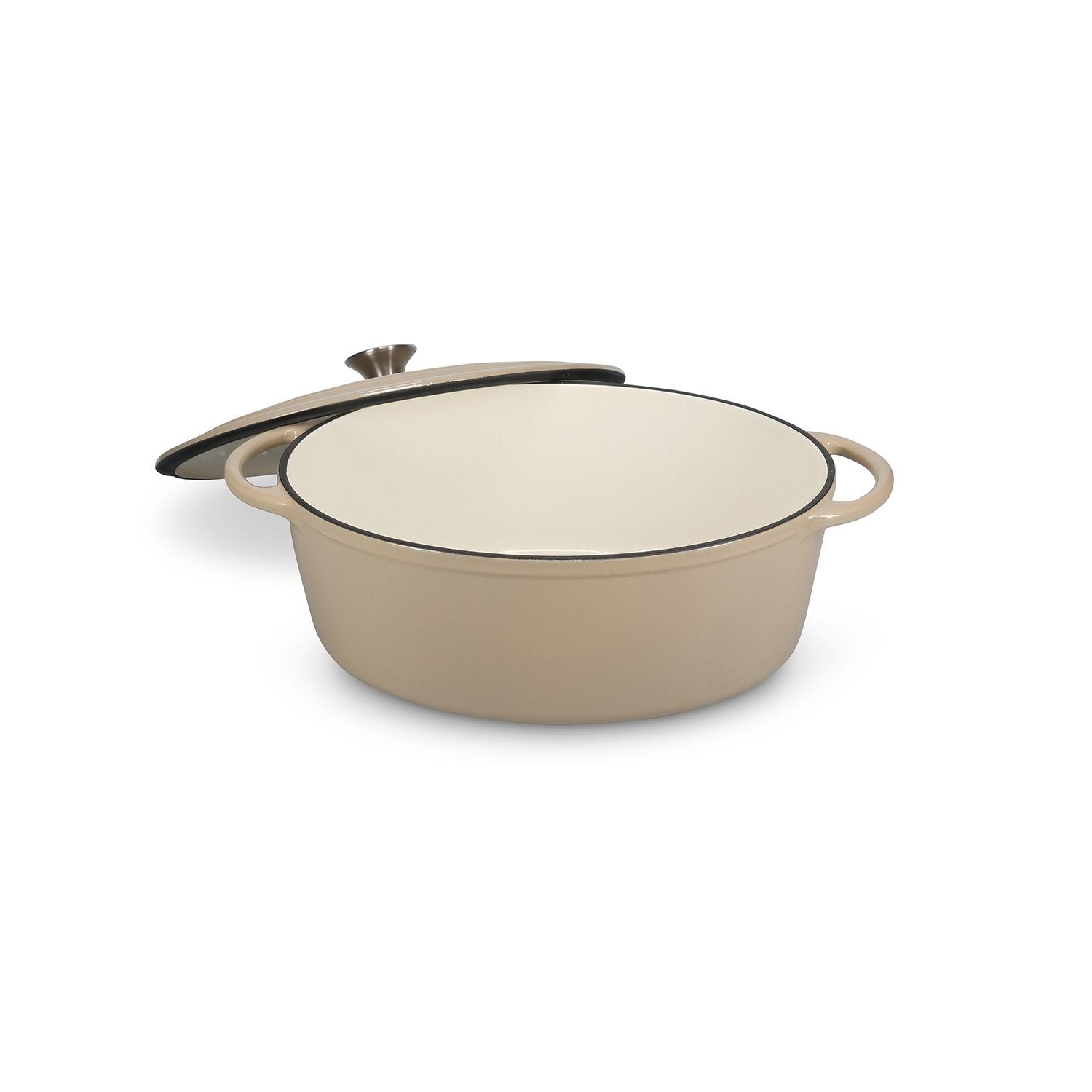 Kookpot 41x26cm gietijzer beige Ferno