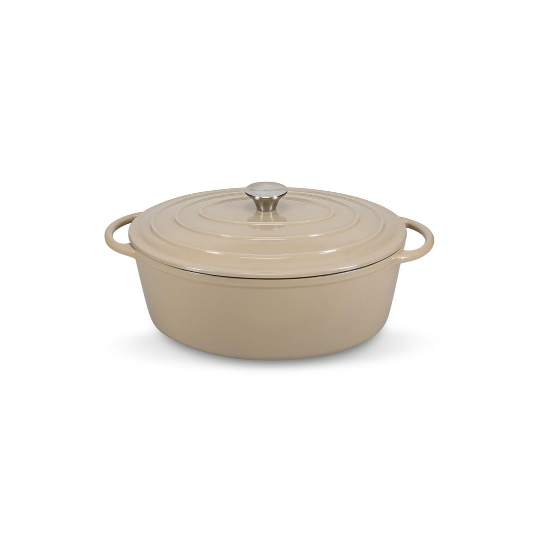 Kookpot 41x26cm gietijzer beige Ferno