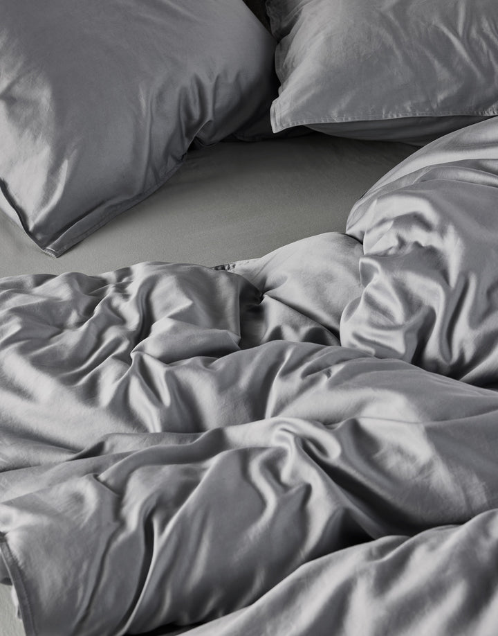Essenza | Minte Dekbedovertrek - 2p set 240x220+2/60x70, Global Grey