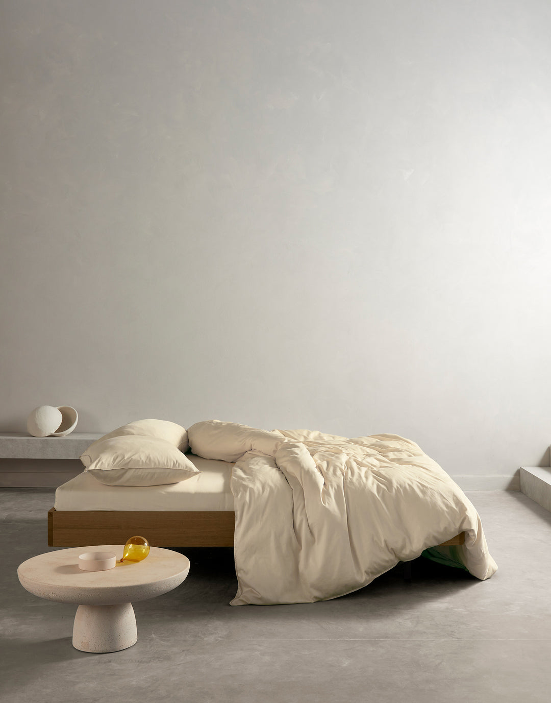 Essenza | Minte Dekbedovertrek - 1p set 140x220+60x70, Oatmeal
