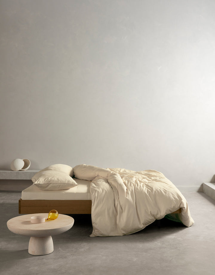 Essenza | Minte Dekbedovertrek - 1p set 140x220+60x70, Oatmeal