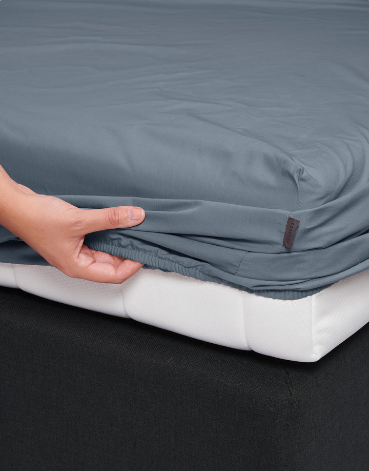 Essenza | Minte Hoeslaken - 180x200, Denim Blue
