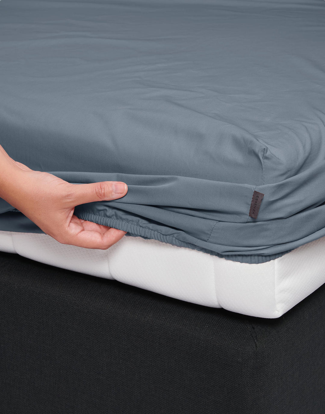 Essenza | Minte Hoeslaken - 90x210, Denim Blue