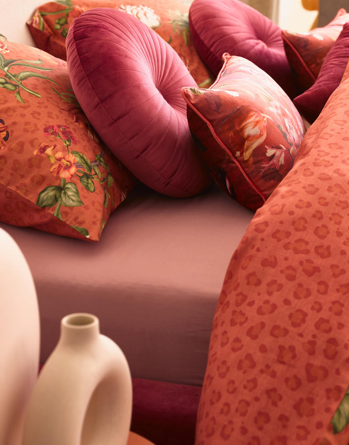 Essenza | Minte Hoeslaken - 90x200, Woodrose