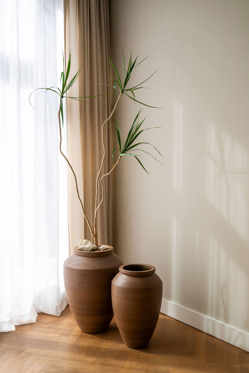 Pottery Pots - Bloempot Dafni M, Wortelbruin