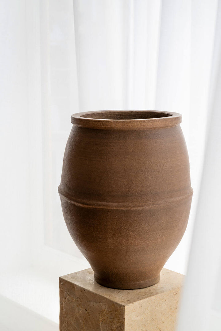 Pottery Pots - Bloempot Elia M, Wortelbruin