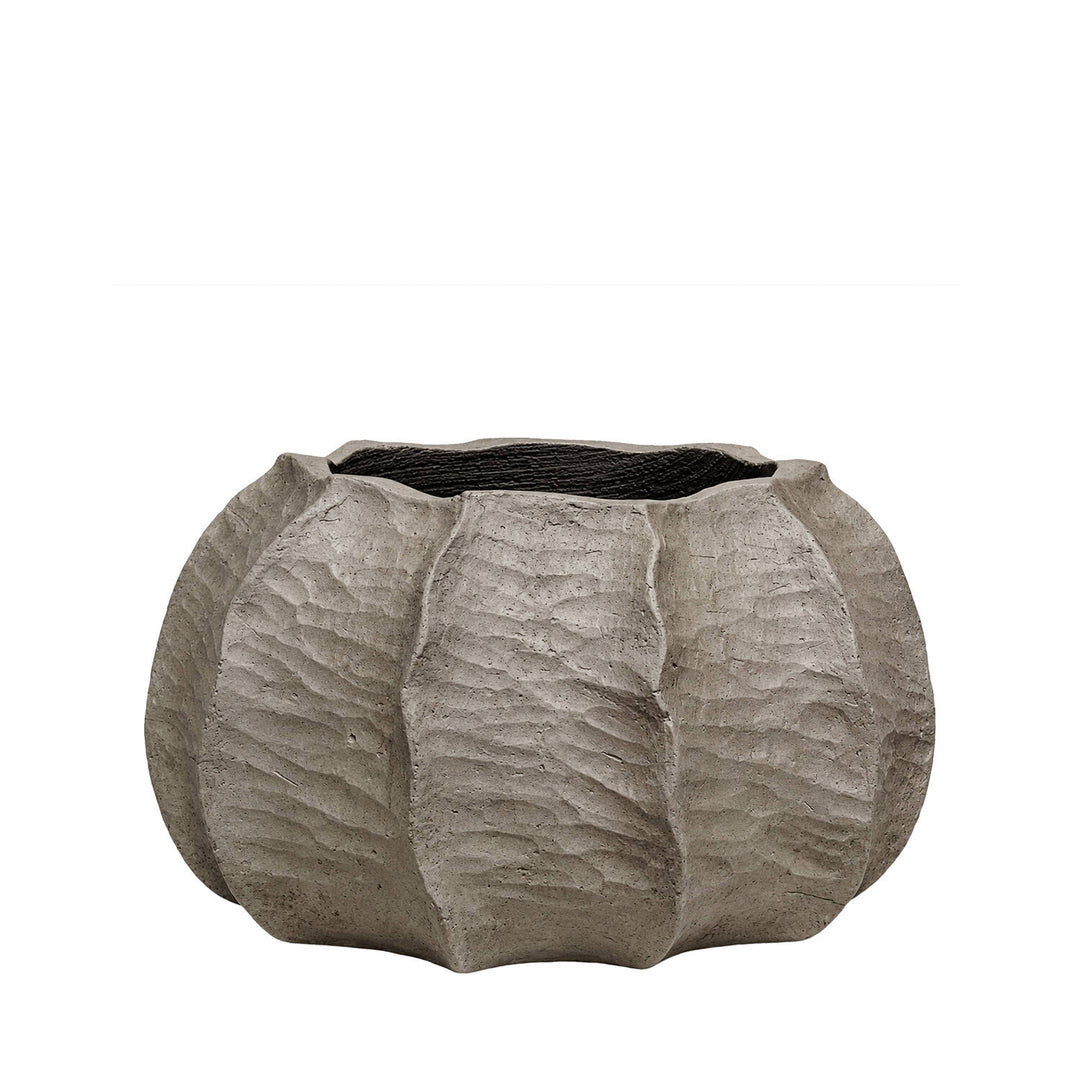 Pottery Pots - Bloempot Gobi Low L, Gebrande Omber