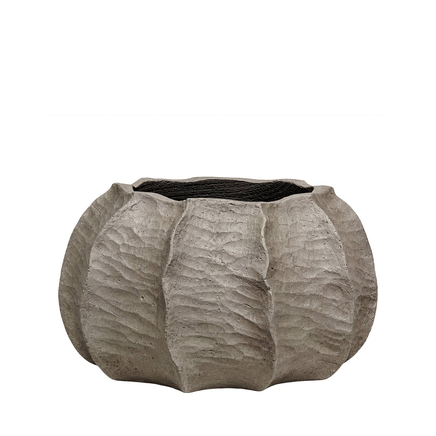 Pottery Pots - Bloempot Gobi Low L, Gebrande Omber