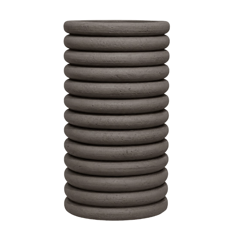 Pottery Pots - Bloempot Milo High L, Ribbed Brown Ø29,5 cm