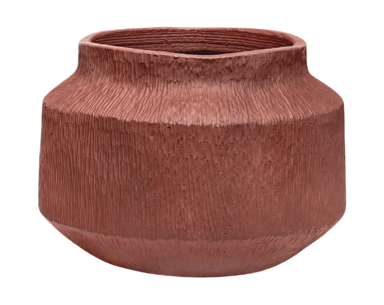 Pottery Pots - Bloempot Flow Low S, Berry Red Ø38 cm