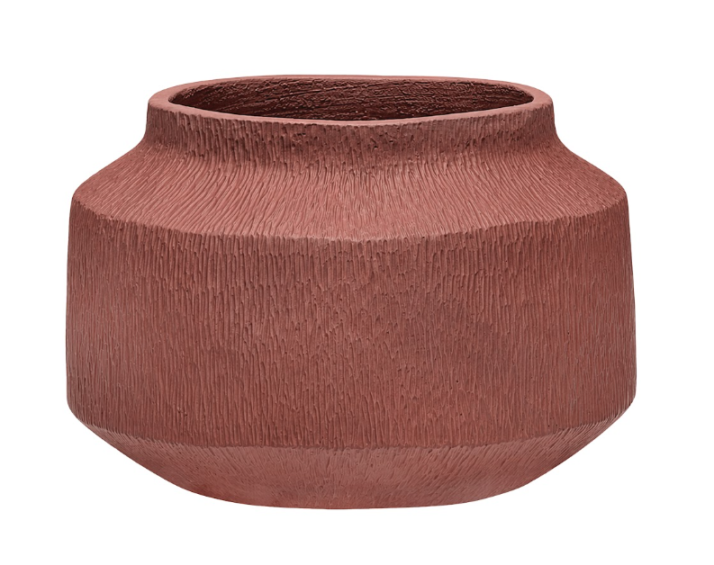 Pottery Pots - Bloempot Flow Low L, Berry Red Ø43 cm
