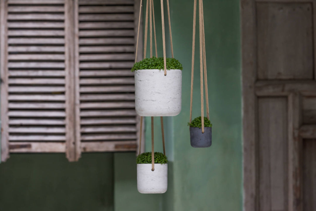 Pottery Pots - Bloempot Charlie S (hanging) Black Washed, Zwart Washed