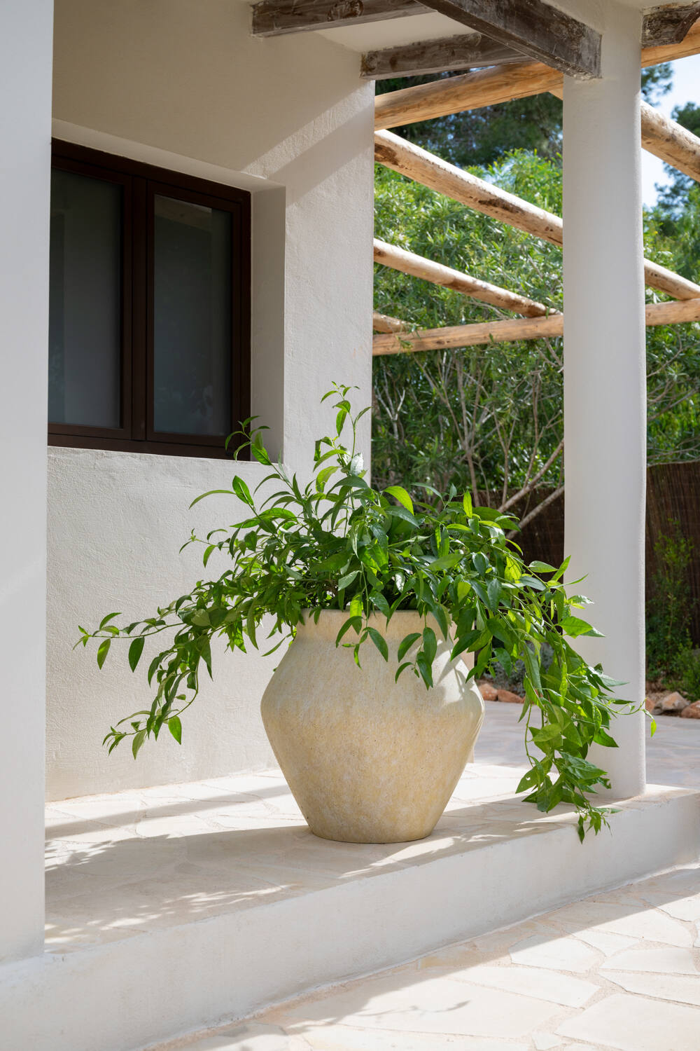 Pottery Pots - Bloempot Fleuri L, Travertine Beige