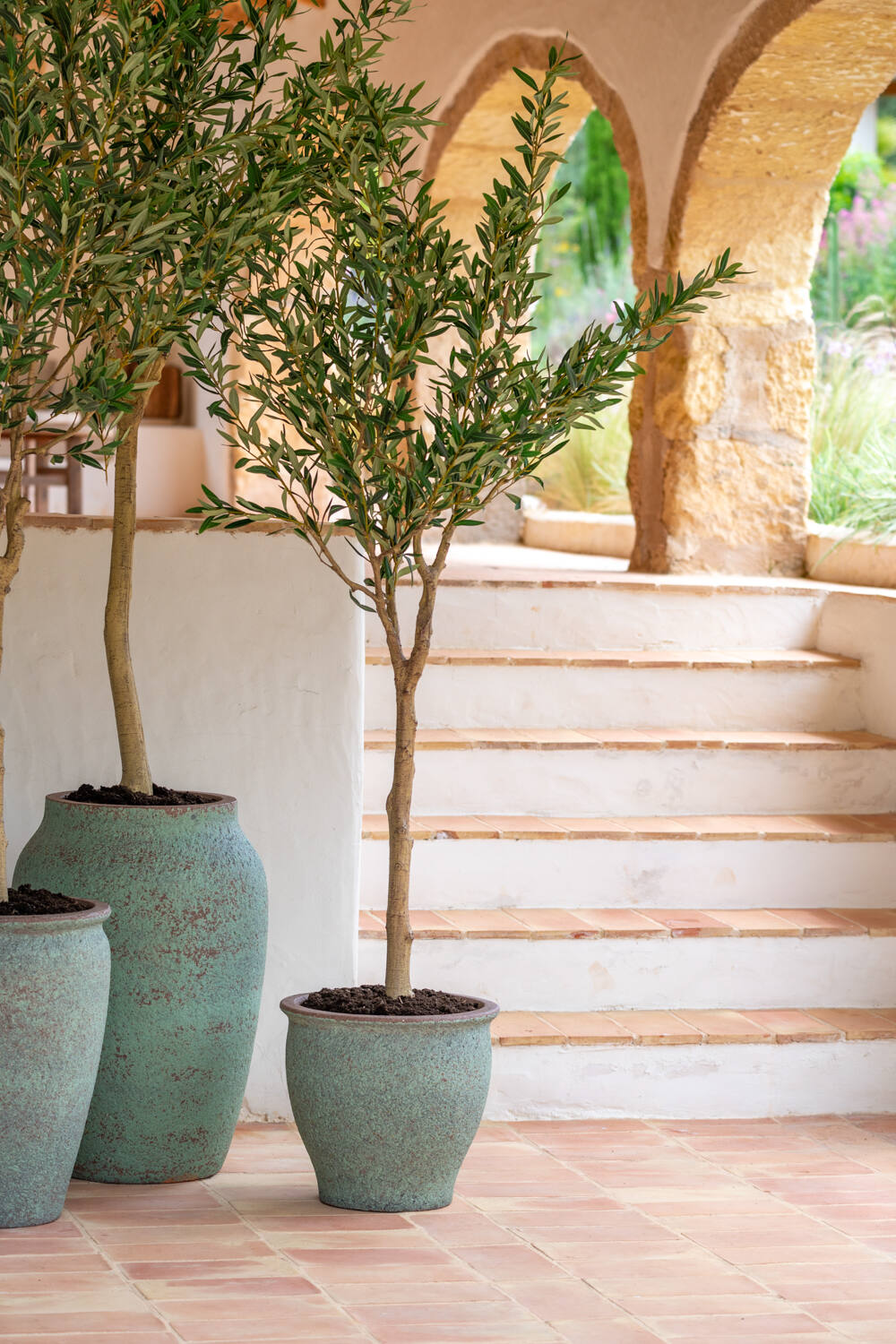 Pottery Pots - Bloempot Poseidon L, Rustiek Groen