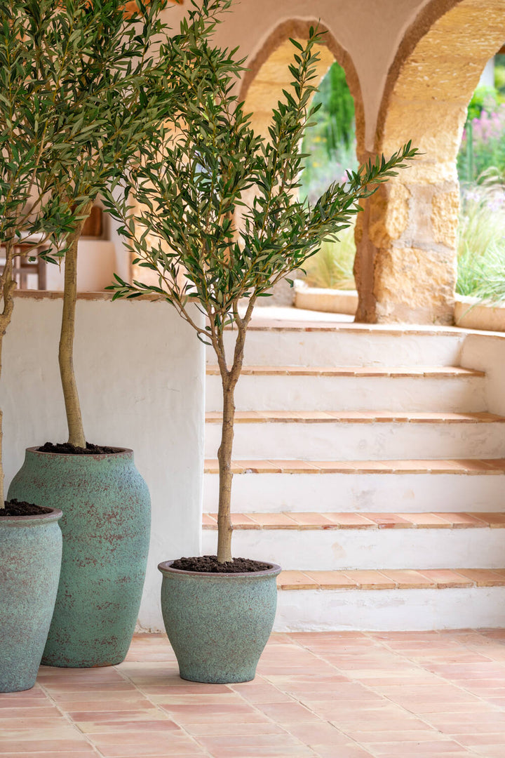 Pottery Pots - Bloempot Poseidon L, Rustiek Groen