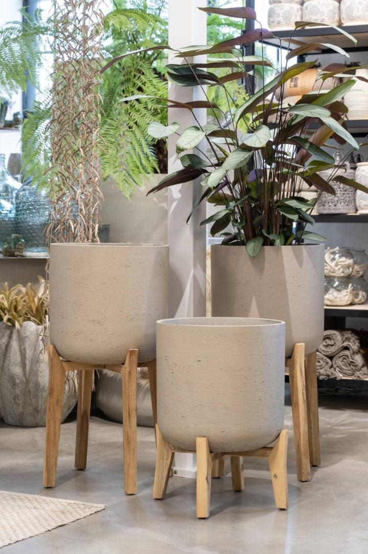 Pottery Pots - Bloempot Charlie XXL (Feet High), Grijs Washed