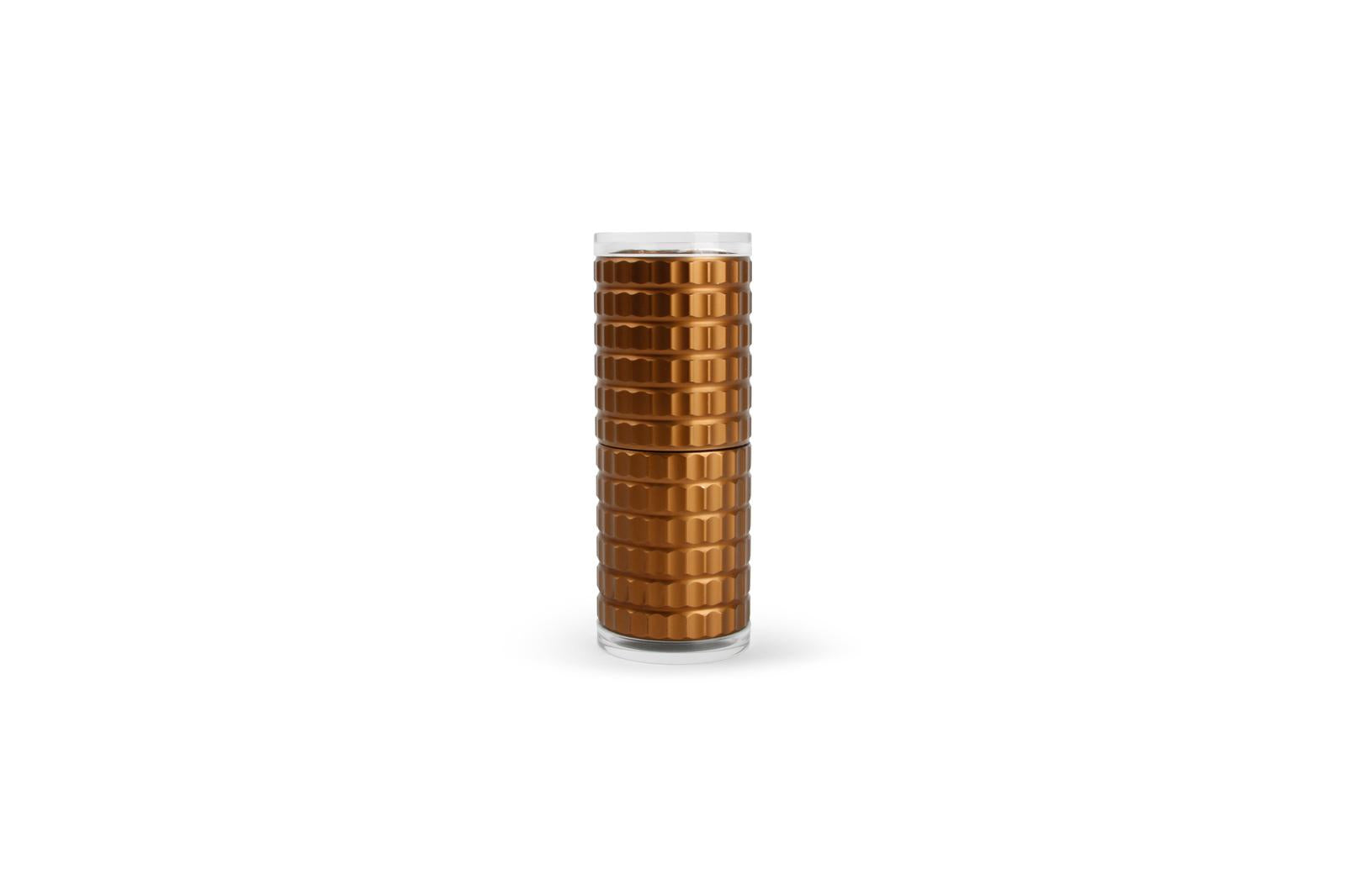 Peper/zoutmolen H12,5cm geribbeld rosé goud Savor