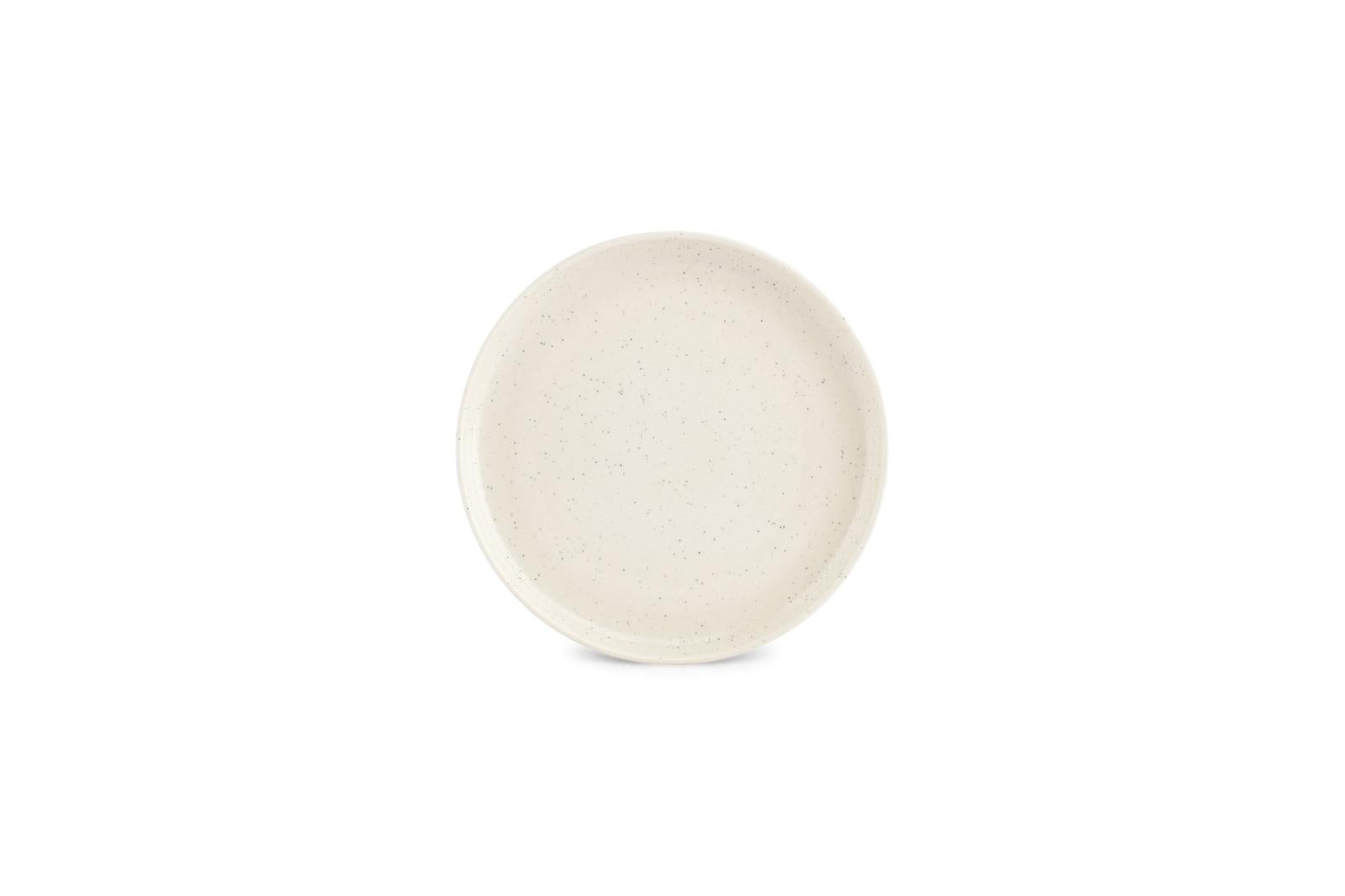 Plat bord 19,5cm vanille Dot - Set van 6