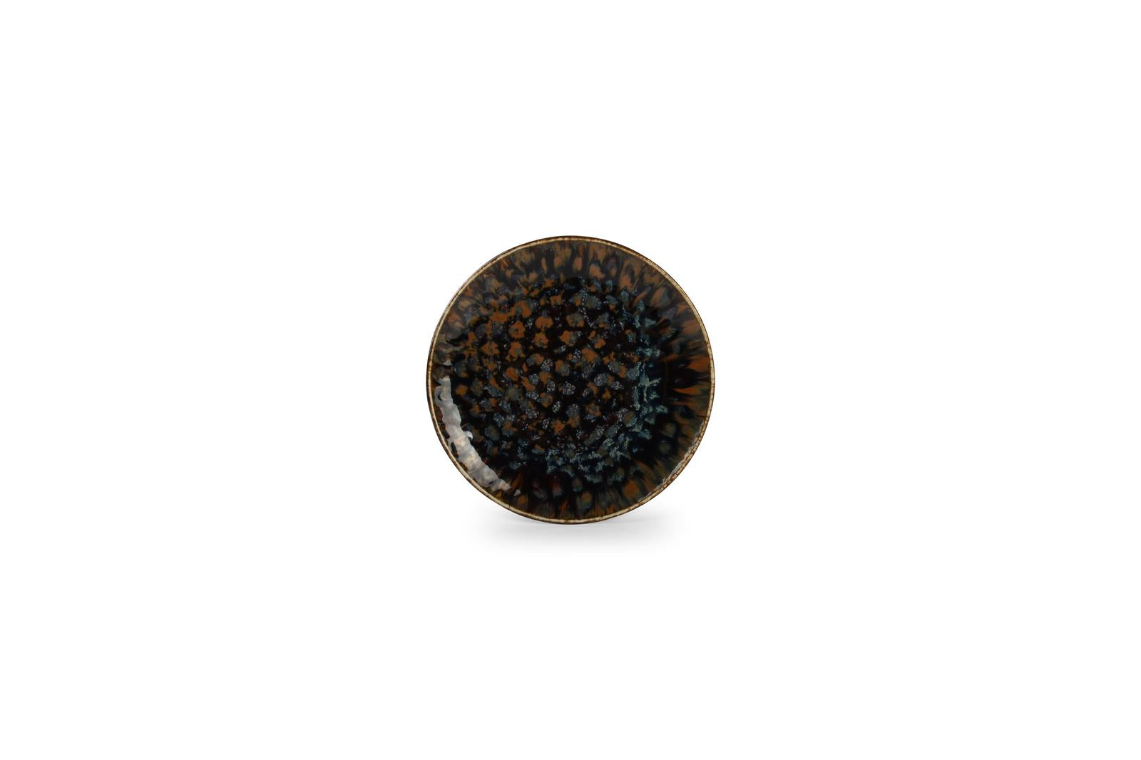 Plat bord 20,5cm bruin/blauw Resto - Set van 6