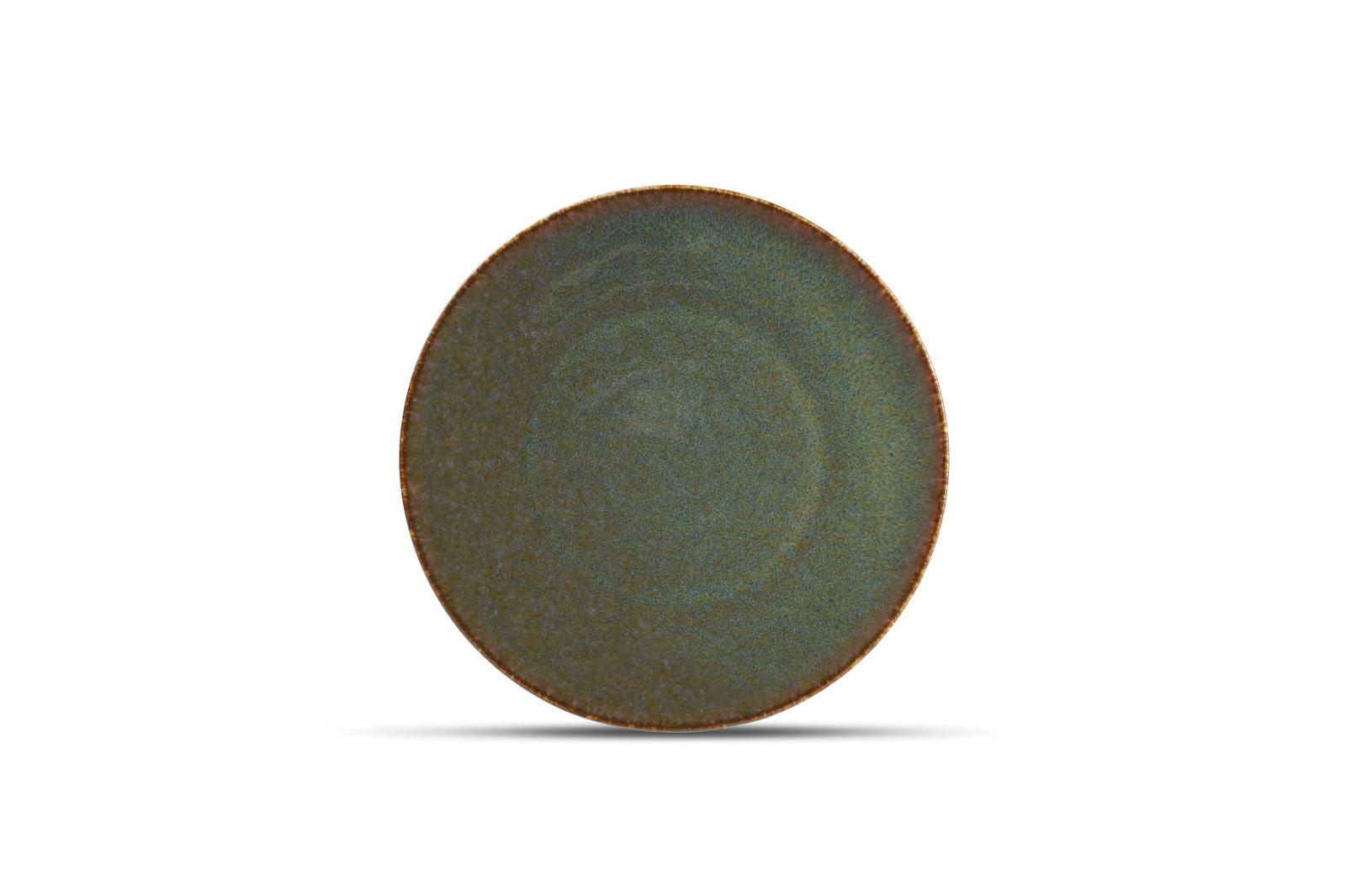 Plat bord 21cm groen Cirro - Set van 6