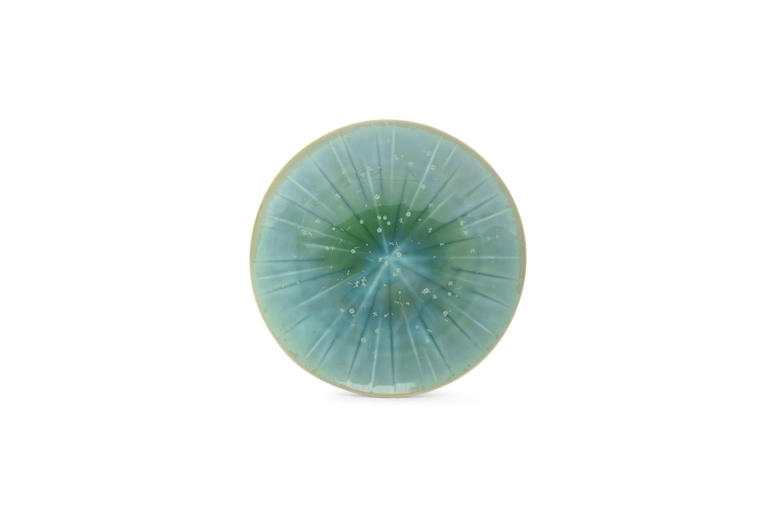 Plat bord 23,5xH3,5cm turquoise Eclipse - Set van 4